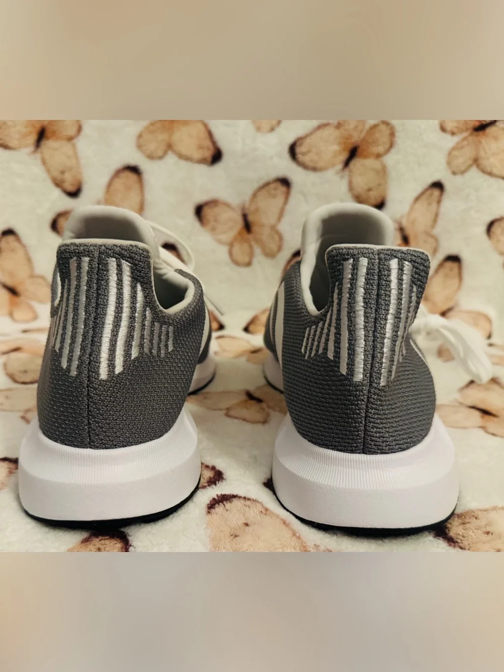 NWT adidas Gray and White Performance Running Shoes. Men’s size 9